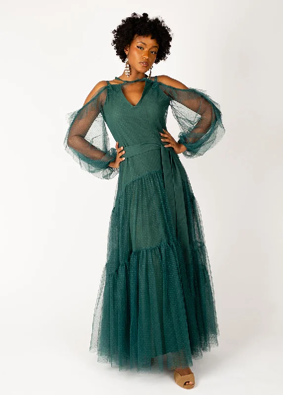 Malani Dress in Mallard Green