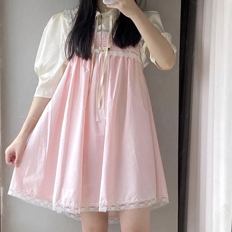 Women's Harajuku Lace Falbala Dresses