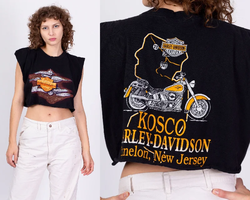 1995 Harley Davidson Kinnelon New Jersey Biker Crop Top - XXL