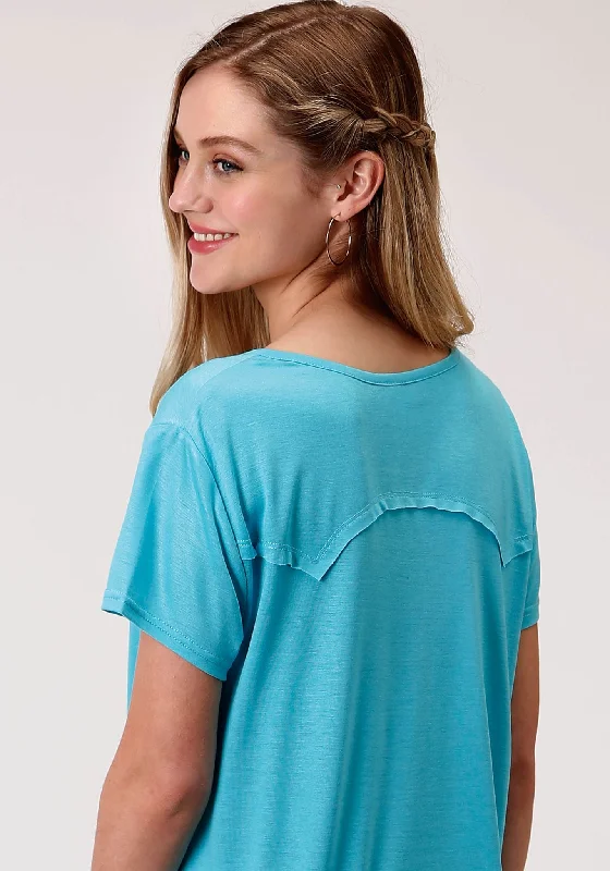 3-39-513-2079BU Roper Women's Five Star Tee Blue