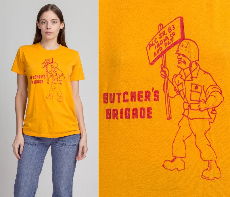 80s Butcher's Brigade Graphic T Shirt - Medium to Large