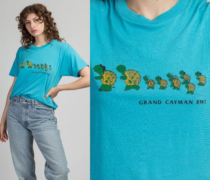 80s Grand Cayman Turtle T Shirt - Large