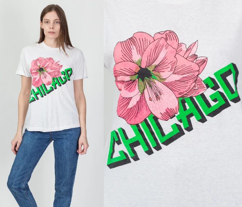 90s Chicago Flower T Shirt - Medium