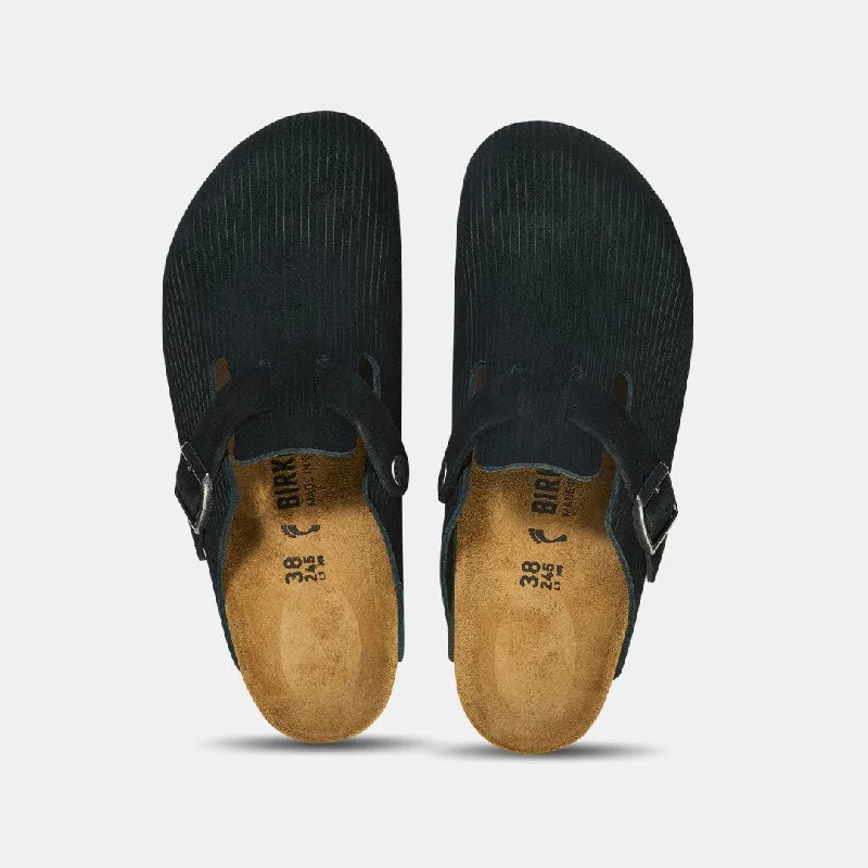 Birkenstock Boston Corduroy Cork Unisex Black