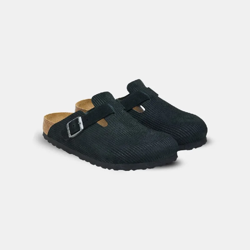 Birkenstock Boston Corduroy Cork Unisex Black