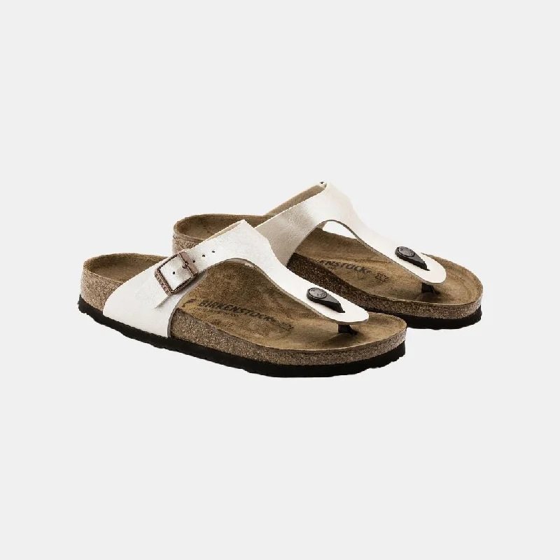 Birkenstock Gizeh Birko-Flor Women's Graceful Pearl White