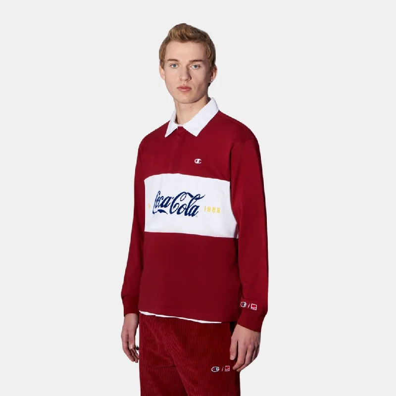 Champion x Coca Cola Striped Polo RS506 Red