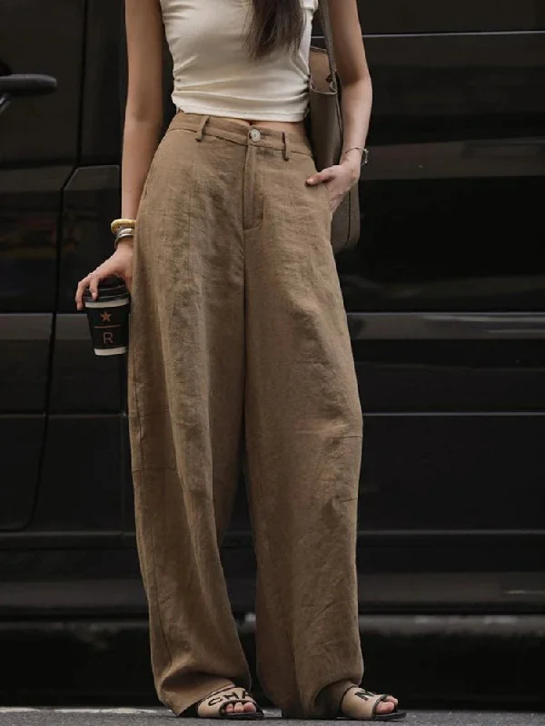 Women Oversize Streetwear Wide Leg Summer Trousers Office Pants