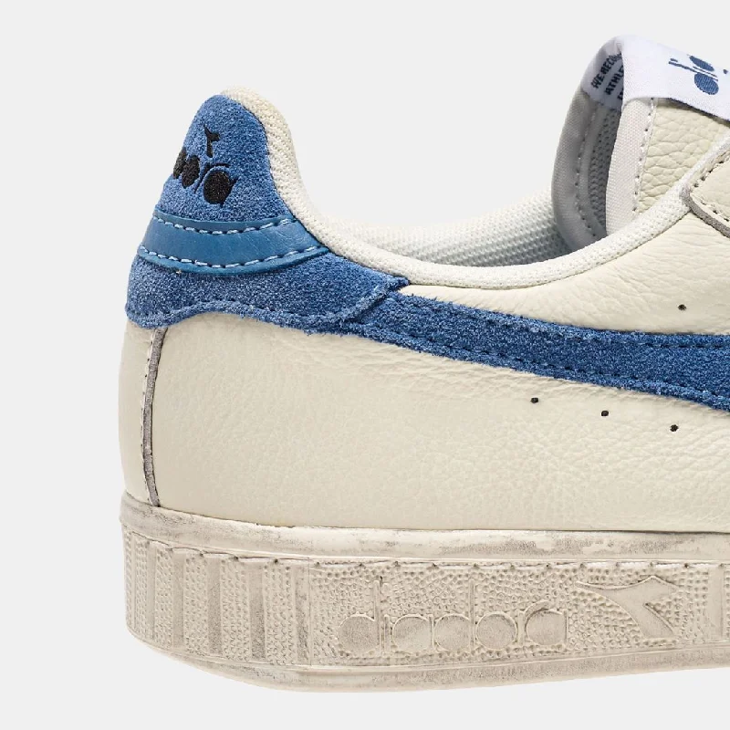 Diadora Game L Low Waxed Suede Pop White Blue Bleached Denim