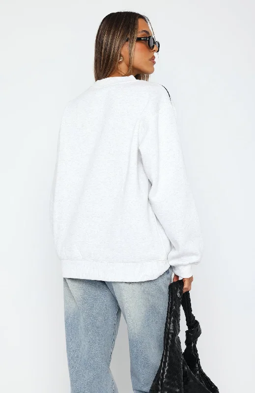 Here For You Oversized Sweater Grey Marle