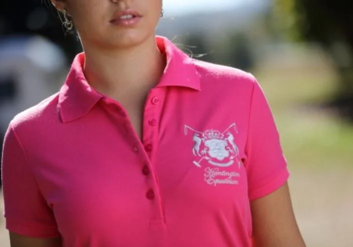 HUN35 Huntington Casual Women's Polo Shirt Pink