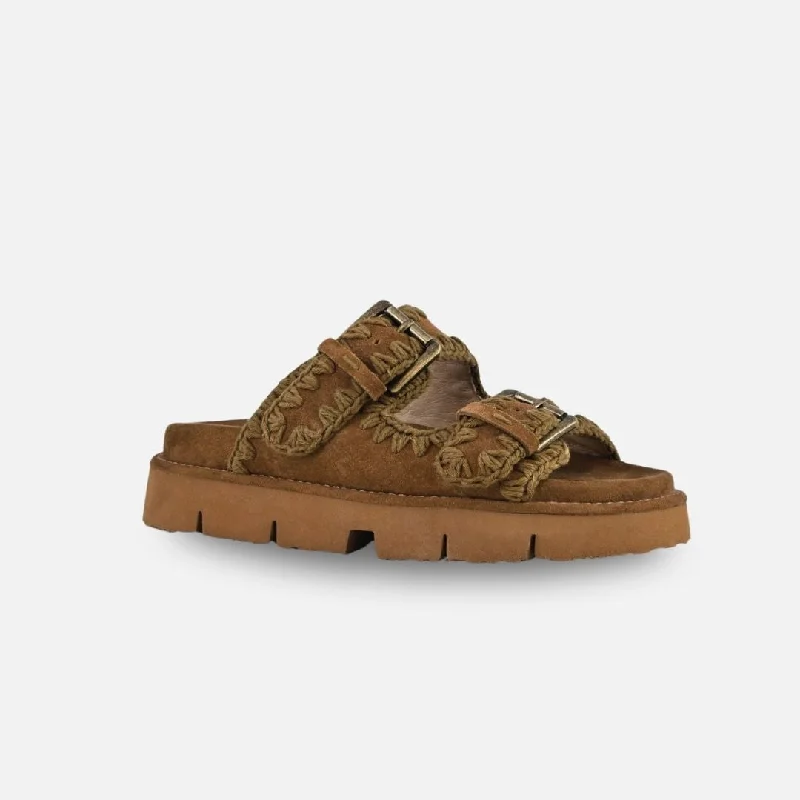 Mou Bio Sandal Two Bukless All Monochrome Nut Brown