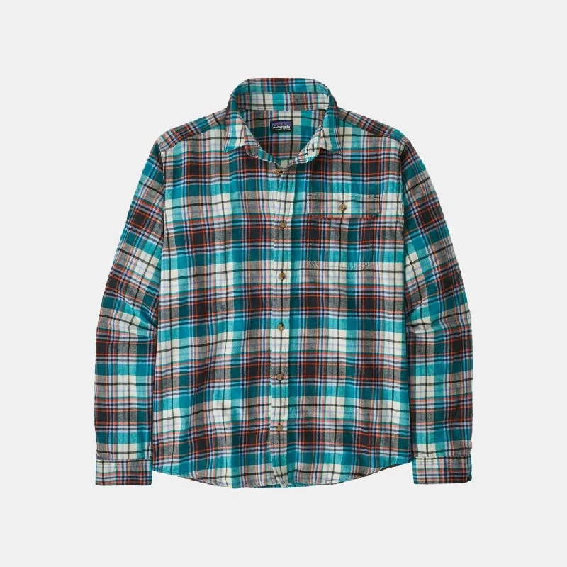 Patagonia Men's Cotton In Conversion Lightweight Fjord Flannel Shirt Belay Blue