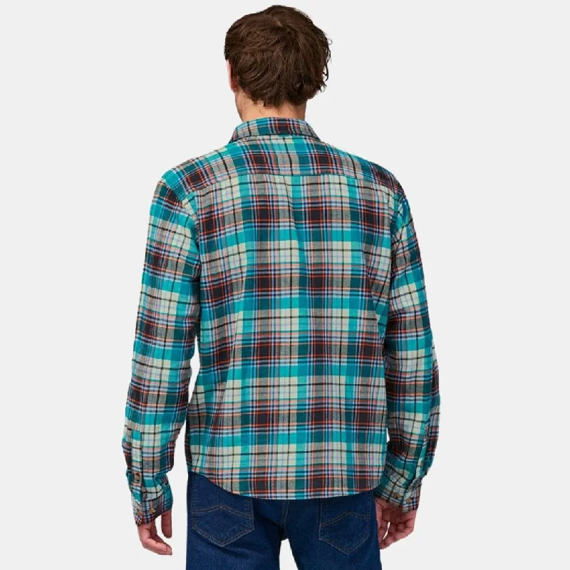 Patagonia Men's Cotton In Conversion Lightweight Fjord Flannel Shirt Belay Blue