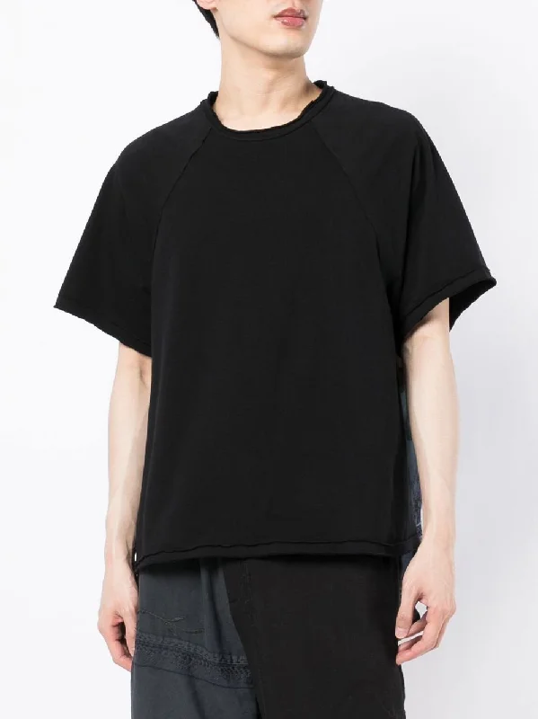 Patchwork Curved-Hem T-Shirt