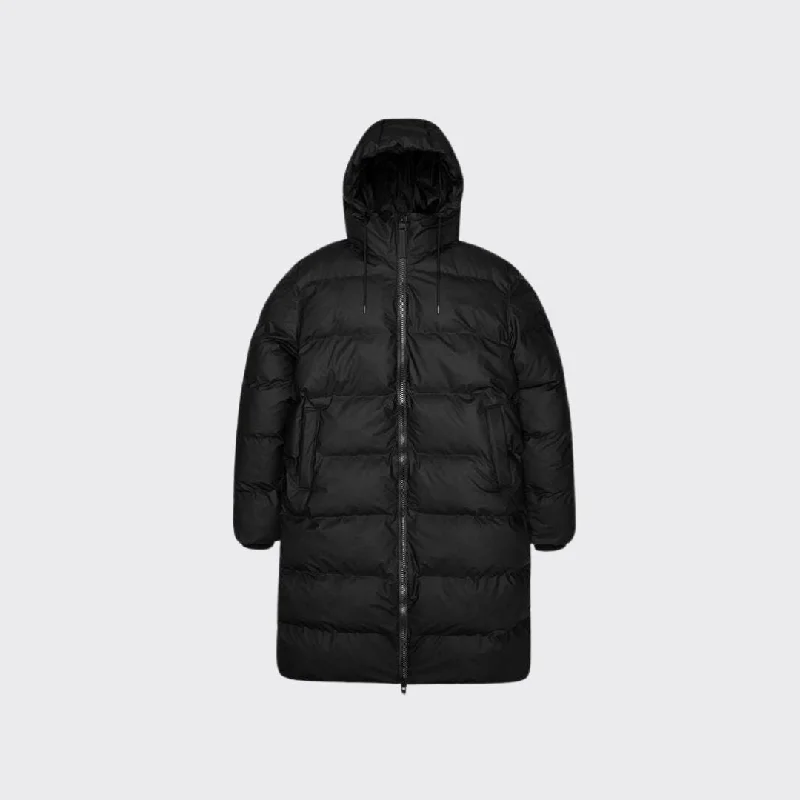 Rains Alta Long Puffer Jacket Black