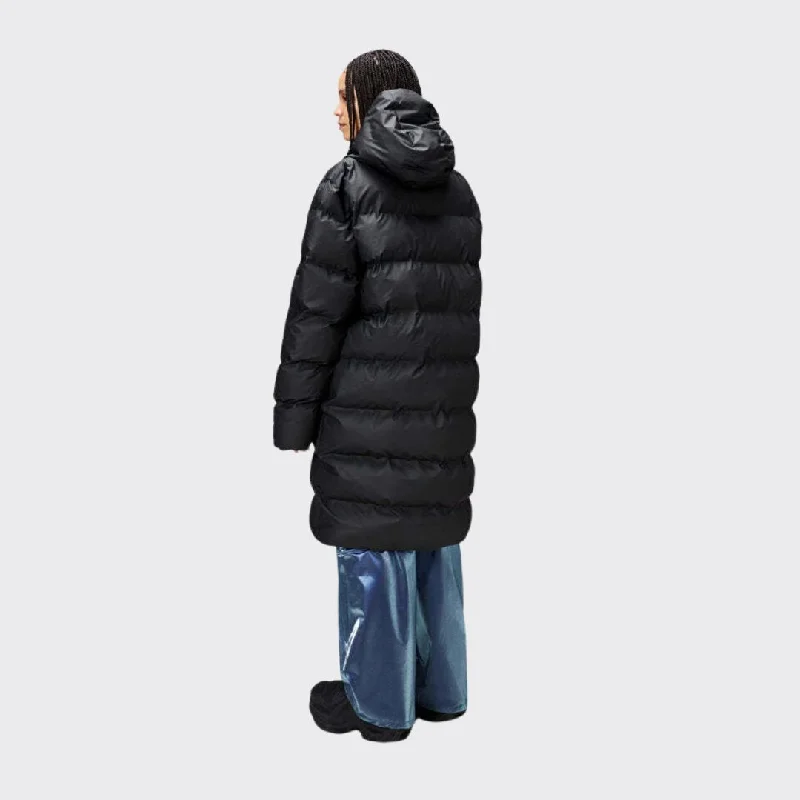 Rains Alta Long Puffer Jacket Black