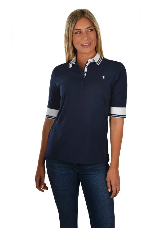 T1S2516065 Thomas Cook Women's Kerry Elbow Length Polo Navy