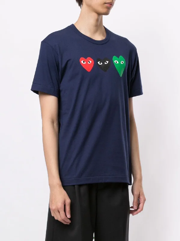 Triple Logo Print T-Shirt