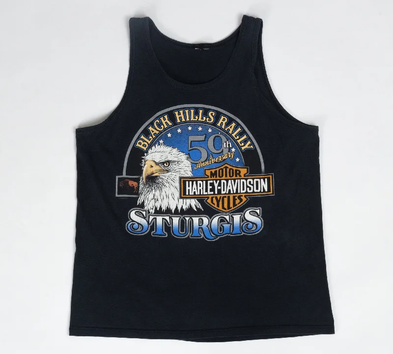 Vintage 1999 Sturgis 50th Anniversary Biker Tank Top - Large