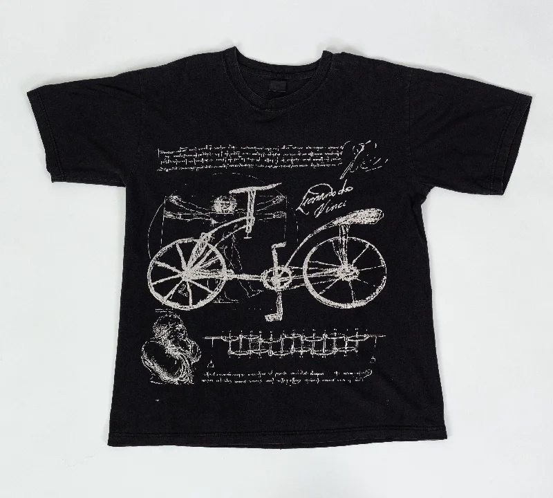 Vintage Leonardo Da Vinci Bicycle Sketch T Shirt - Men's Large, Women's XL