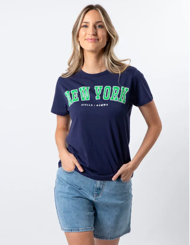 Ace T-Shirt - New York Navy - Stella + Gemma