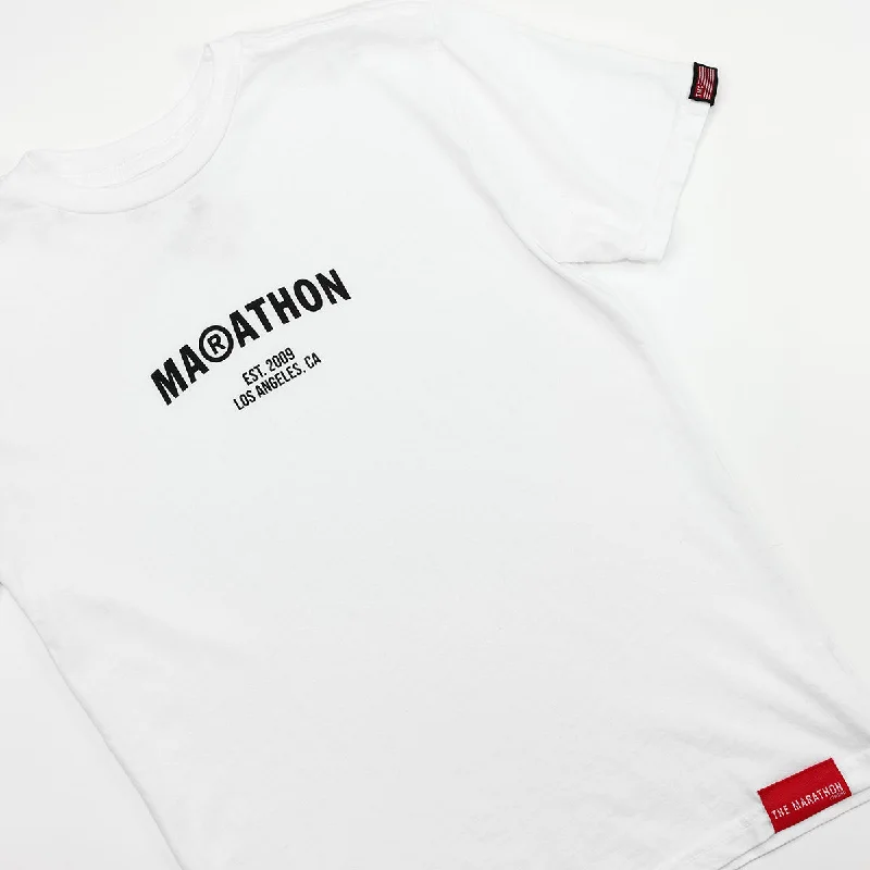 Marathon Registered Kid's T-Shirt - White/Black