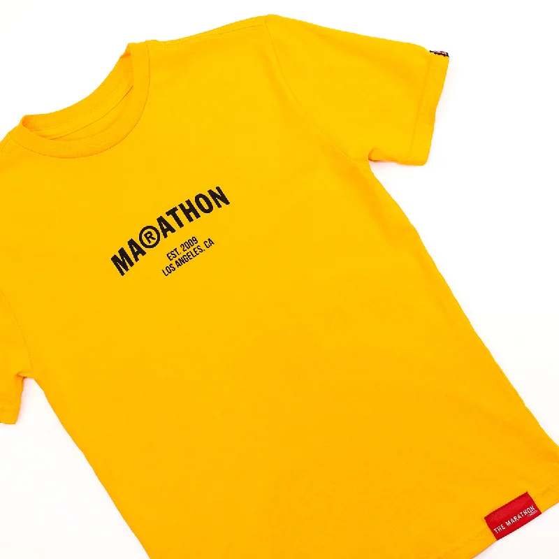 Marathon Registered Kid's T-Shirt - Yellow/Black