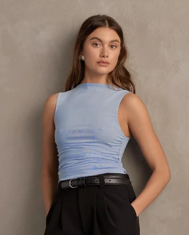 Micro Mesh Top Blue