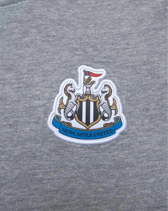 Newcastle United Boy's Grey Marl Terrace Crest T-Shirt