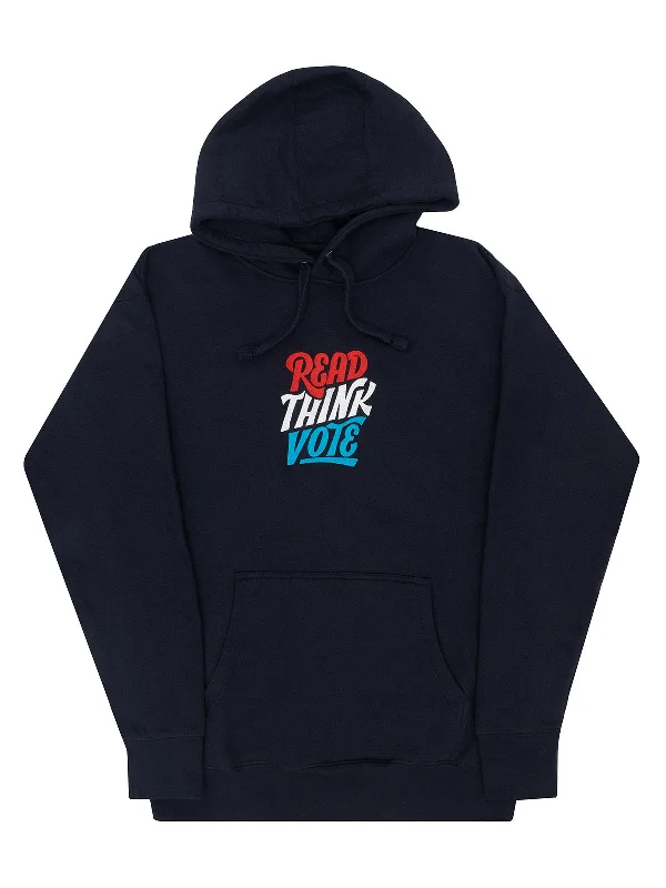 Read Think Vote Embroidered Unisex Hoodie (Print Shop)