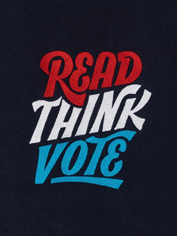 Read Think Vote Embroidered Unisex Sweatshirt (Print Shop)