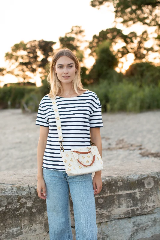 Short Sleeve Mariner - Navy/White