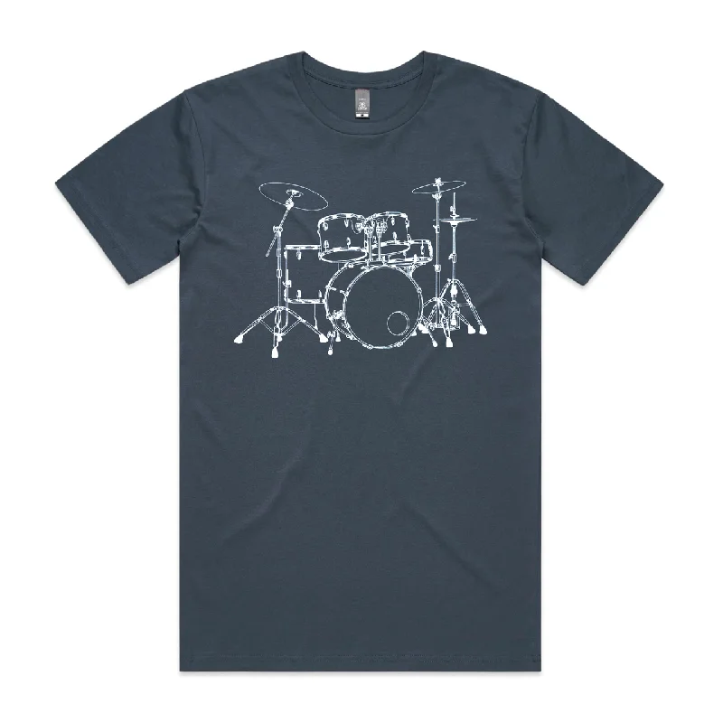 Drumkit Petrol Blue Tee