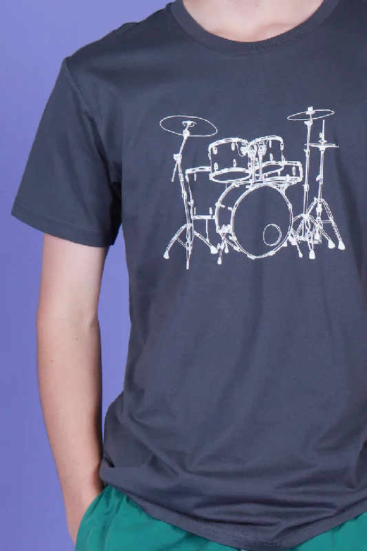 Drumkit Petrol Blue Tee