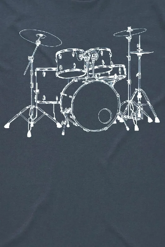 Drumkit Petrol Blue Tee