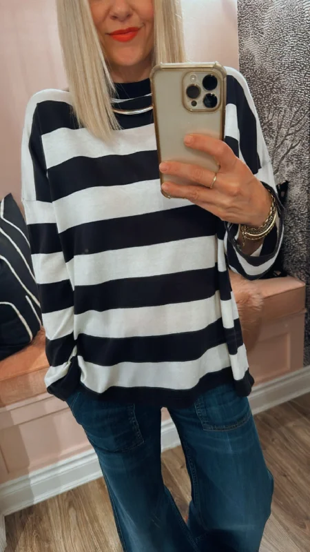 Thick Stripe Long Sleeve Tee