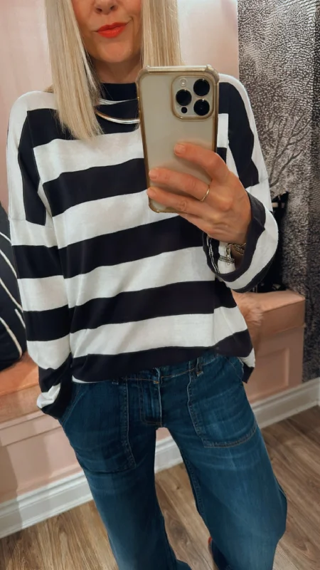 Thick Stripe Long Sleeve Tee