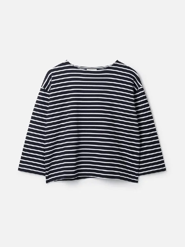 Thought Fairtrade Organic Cotton Breton Top - Navy