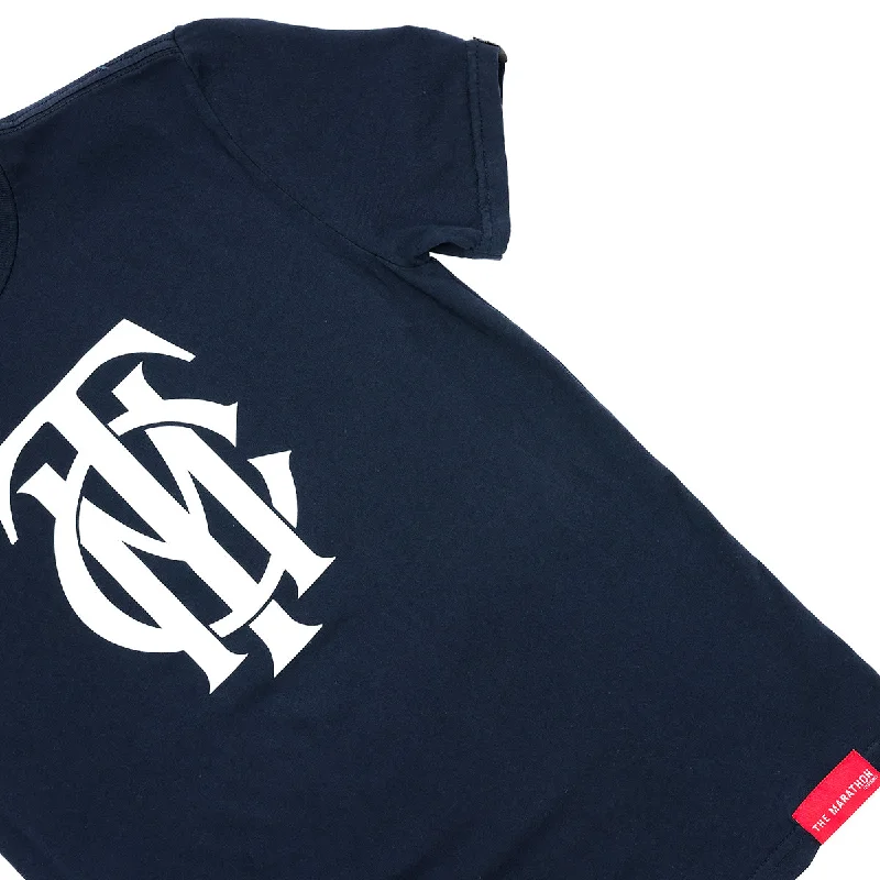 TMC Monogram Kid's T-Shirt - Navy/White