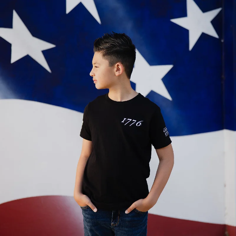 Youth 1776 Flag T-Shirt - Black